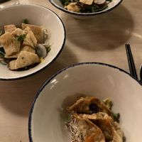 Haricot verts en gyoza  at Umami in Rotterdam