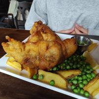 Vegan fish & chips at George IV Bar in Edinburgh