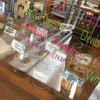 They offer vegan cupcakes list on their glass wall.  at Bakeshop in Arlington