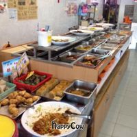 Varieties of dishes at Lucky Veggie in Perai