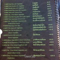 Vegetarian menu at You and Me in Patong