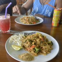 vegan pad thai and water melon juice (too watery) at You and Me in Patong