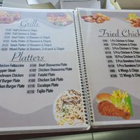 Menu at Cremosa Restaurant in Lusaka