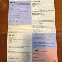 Menu  at Tidal Café in Comox