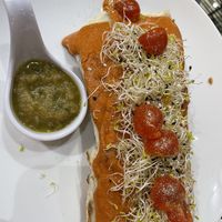 Vegan burrito (beans, rice, mushrooms, avocado, chz)  at Chakrana Art Gallery & Conscious Cafe in Puerto Vallarta