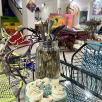 Mermaid bowl + dates + Almond butter + 🍄   at Chakrana Art Gallery & Conscious Cafe in Puerto Vallarta