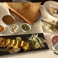 Mushroom dosa, tofu tikka, gobi mansurian 😋  at Chowpaty Pure Vegetarian Restaurant in Nairobi