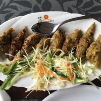 some kind of kefta at Chowpaty Pure Vegetarian Restaurant in Nairobi