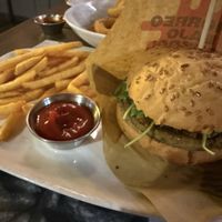 That’s the vegan version of the burger that they prepared for me   at Goiko   in Barcelona