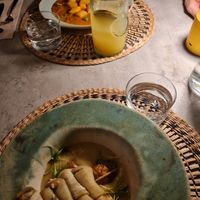 sweet potato gnocchi & Eggplant rolls at PLAT a PLAT in Mallorca