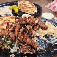 Not a cute picture but I was so excited to eat I forgot to take a pic first! at Holy Land Middle Eastern Market in Knoxville