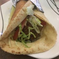 Falafel pita with tahini  at Holy Land Middle Eastern Market in Knoxville