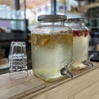 Infused water (orange and strawberry)  at La Bouture in Strasbourg