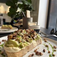 Reina Vegana toast  at Osom in Madrid