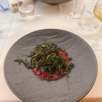 Beetroot risotto   at Officina del Riso Navigli in Milan