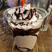 Vegan soft serve with coffee at Fat Hippo in Cardiff