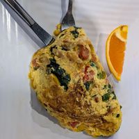 Omelette with all vegetables and vegan cheddar! at Grandma's Ice Cream & Waffles in Rockville