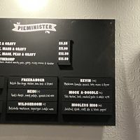 Three vegan pie options on the right   at The Rumsey Wells in Norwich