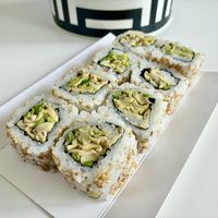 Mushroom and asparagus maki  at Moshi in Dubai