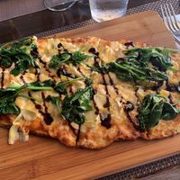 Pizza vegetal at La Plaza in Malaga