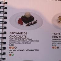 Attention the brownie is not always vegan... at La Plaza in Malaga