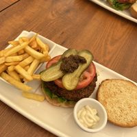 Hamburguesa vegana  at La Plaza in Malaga