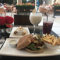  Vegan meatball burger  at La Plaza in Malaga