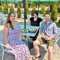 Us with the chef Kiki! at Kiki's Kitchen in Plainville