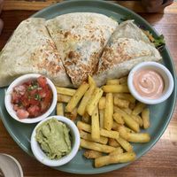 Quesadillaa  at PURALMA Vegan Bakery in San Jose