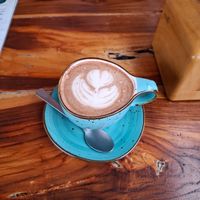 Chaï latte caliente 🤎 at PURALMA Vegan Bakery in San Jose