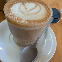 Delicious coffee at PURALMA Vegan Bakery in San Jose