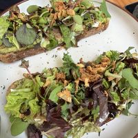 Avocado toastt  at PURALMA Vegan Bakery in San Jose