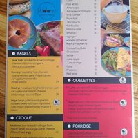 English menu, vegan options clearly labeled at Balans Kawy Speciality & Bajgiel in Gdansk