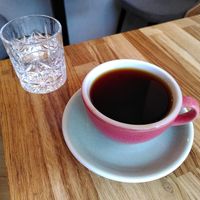 Water served with every coffee at Balans Kawy Speciality & Bajgiel in Gdansk