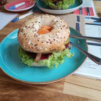 vegan bagel at Balans Kawy Speciality & Bajgiel in Gdansk