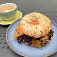 Yummy vegan bagel.  at Balans Kawy Speciality & Bajgiel in Gdansk