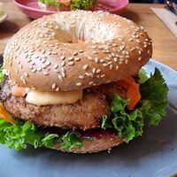 Vege bagel at Balans Kawy Speciality & Bajgiel in Gdansk