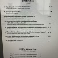 Speisekarte mit veganen Zeichen   at La Pioda in Livigno