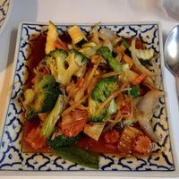 Pad khing puk at Top Thai in Wallsend