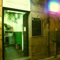 Around 22:30 pm at Green Break Vegan Shop in Madrid