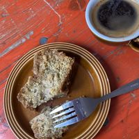 Tahini lemon cake   at Parveen's in Glasgow