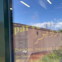 Outside at Parveen's in Glasgow