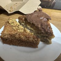 Takeaway Parveen’s cakes. Ras-el-hanout, banana and chocolate. Apple and jamun    at Parveen's in Glasgow