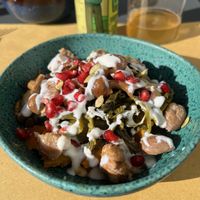 Zucca arrostita con melograno, castagne e friarielli  at Long Song Books & Café in Milan