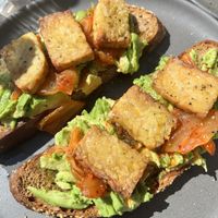 Avo toast with tempeh   at Ortika in Mantova