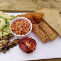 Vegan breakfast (July 2025) at The Lakeside Cafe  in Llandrindod Wells