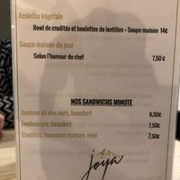 Assiette végétale was vegan when I was there, the veggie sandwich could probably be made vegan by removing the honey   at Joya in La Plagne-tarentaise