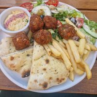 Falafel plate at Bistro 66 in Beeston