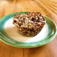 Healthy grain cupcakee  at Cafe Nopal   in Puerto Escondido