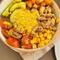 Fusilli bowl (especificar vegano) at El Casco de Gáldar in Gran Canaria